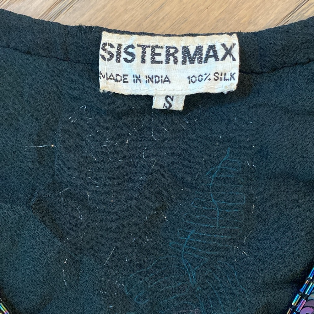 Vintage SisterMax Floral Sequin Top - Picture 3 of 6